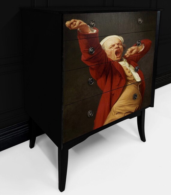 Upcycled Chest of Drawers Painted Dresser Upcycled Cabinet Bespoke Bedroom Storage Black chest of drawers
