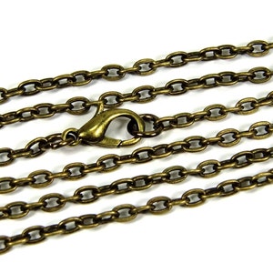BASIS kettinglengte SELECTIE 45-120 cm bronskleurige aanpasbare schakelketting karabijnhaaksluiting door BuntMixxDESIGN ©