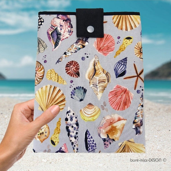 Book cover shells flotsam and jetsam snails maritime size S, M, L KCA54 Sea instead of less handmade by BuntMixxDESIGN ©