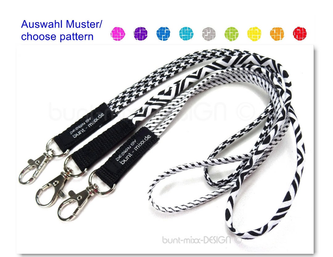 Houdsooth Key Rings Lanyard Black and White, Key Finder Keychain Carabiner, SELECTION ...