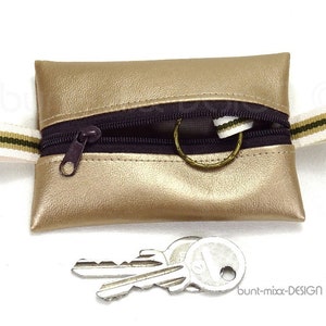 Portachiavi in pelle sintetica oro-bronzo portachiavi borsa in pelle sintetica di BuntMixxDESIGN ©