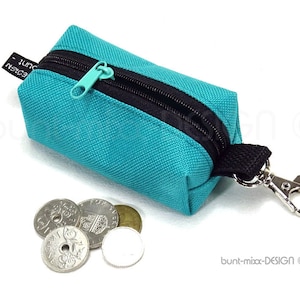 Portachiavi turchese verde petrolio verde mare borsa boxybag di BuntMixxDESIGN ©