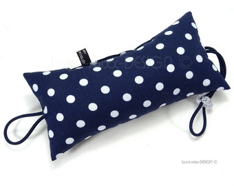 Türstopper maritim blau dunkelblau weiß Punkte polkadots, doorstopper darkblue white, Klemmschutz, Türpuffer für Klinke, by BuntMixxDESIGN