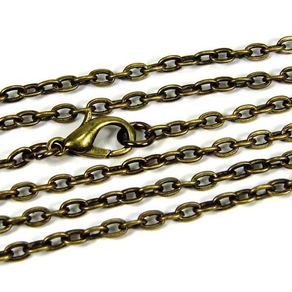 BASIC chain length SELECTION 45-120 cm bronze color customizable link chain carabiner clasp by BuntMixxDESIGN ©