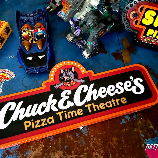 Chuckecheese's RETRO Circa 1983 Marquee Led Sign Reproduction Prop Vintage Arcade LED Mancave Limited Edition