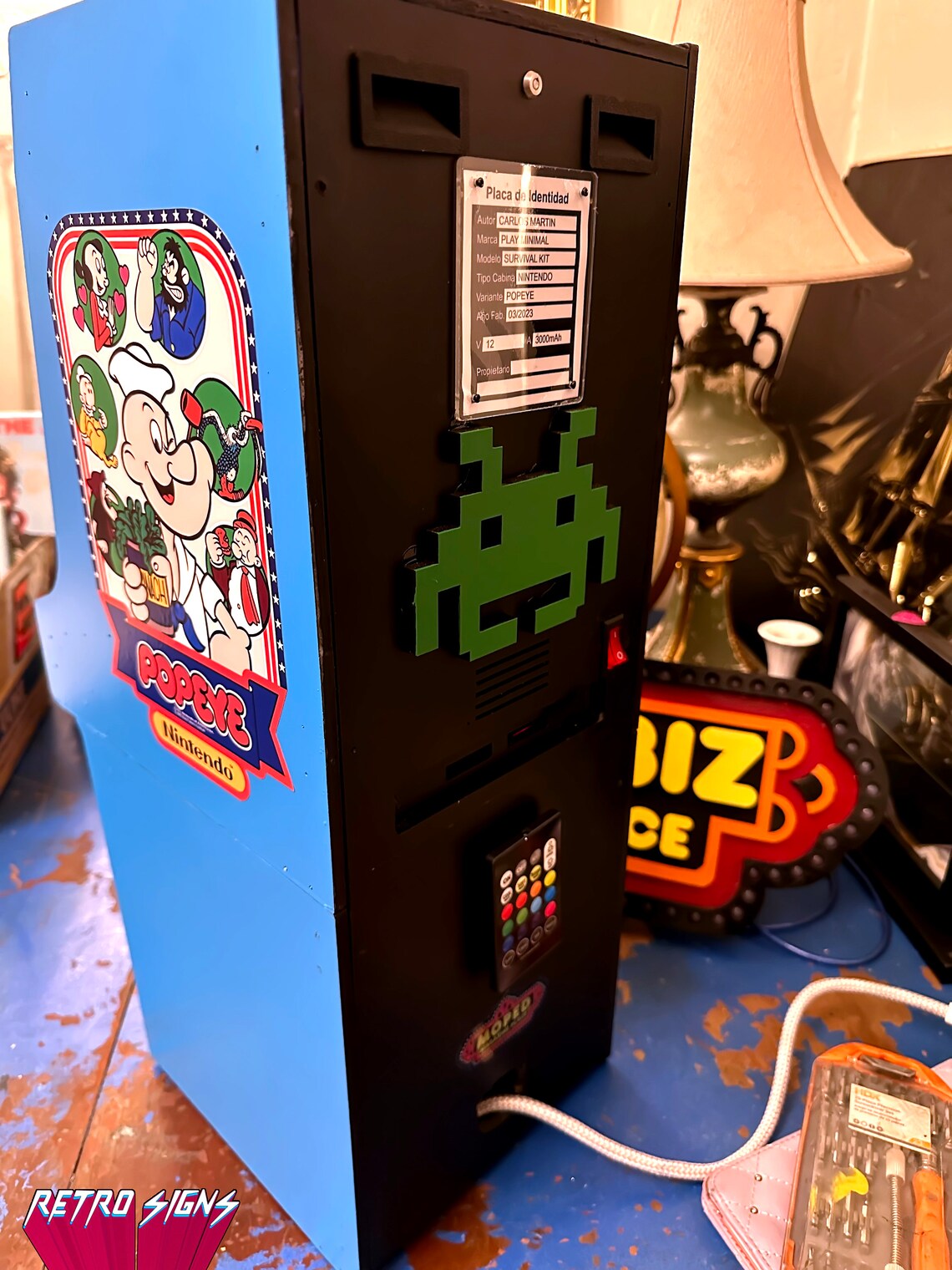 POPEYE the Arcade Game Custom Mini Multi Arcade Cab Donkey Kong Donkey