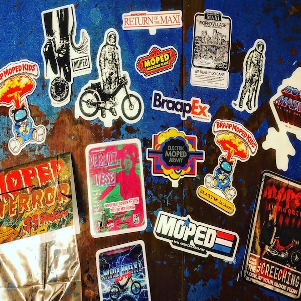 Moped Stickers | Moped Magazine | Sticker Pack | Decals | Vintage Scooter | Puch | Derbi | Lambretta | Vespa
