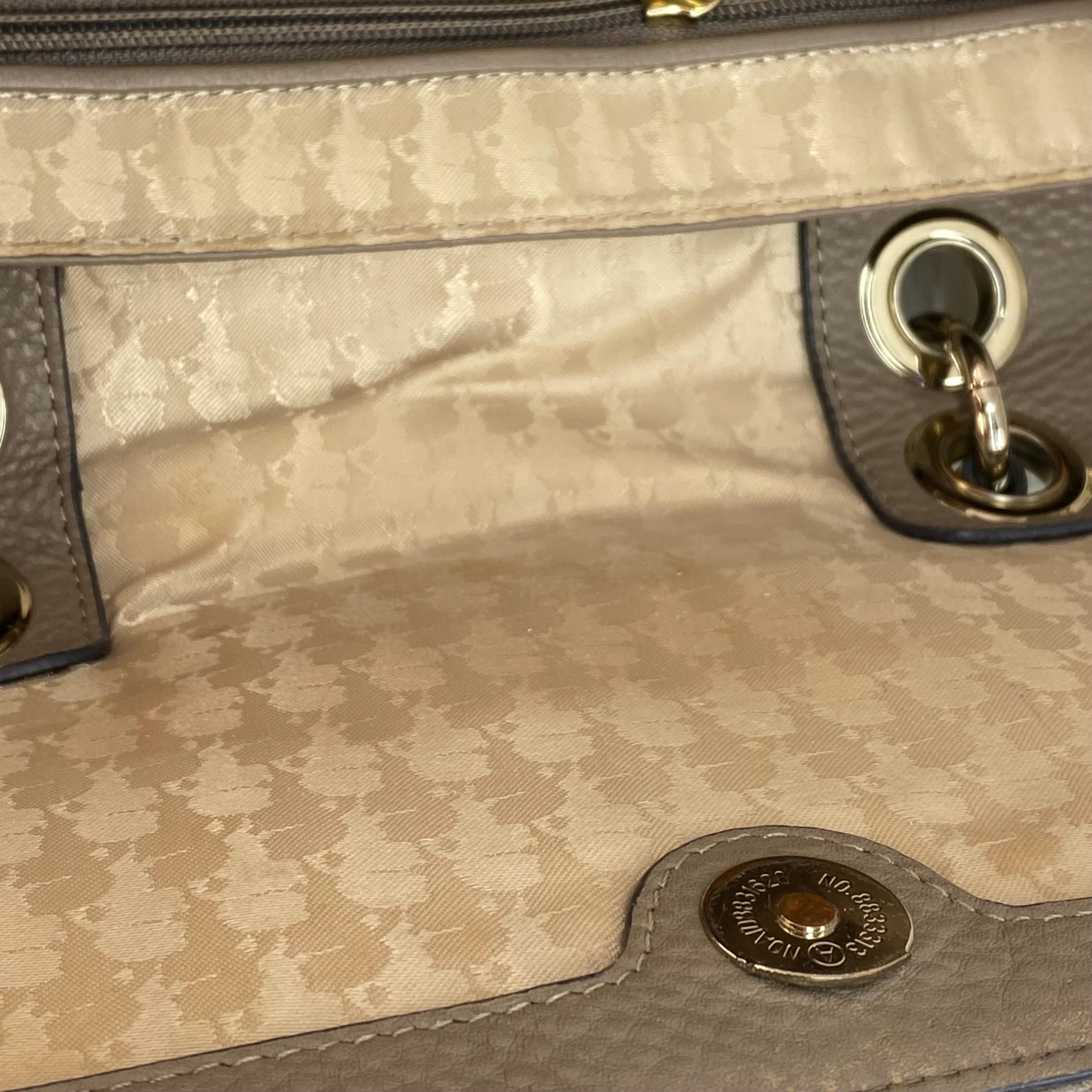 New Karl Lagerfeld Taupe Quilted Purse Karl Lagerfeld Paris Taupe Quilted Leather Satchel Bag  main image 4