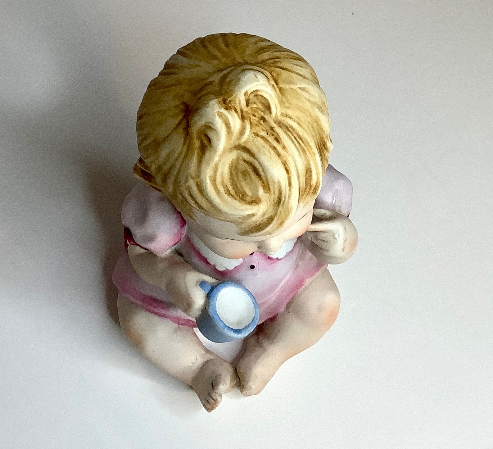 Vintage Ceramic Baby Girl Figurine Ceramic Vintage Baby Girl Etsy