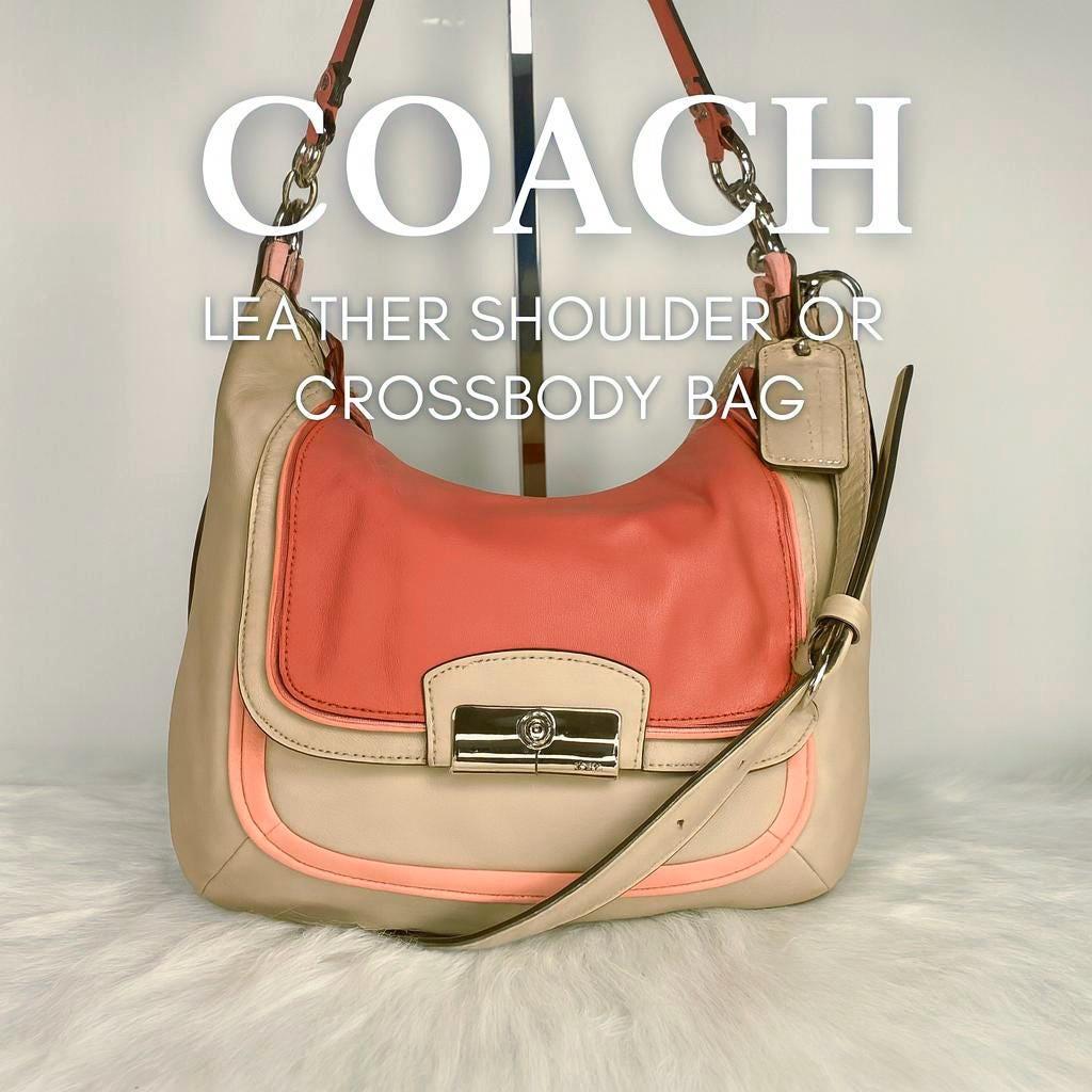 Coach Coral Leather Shoulder or Crossbody Bag | Genuine Leather