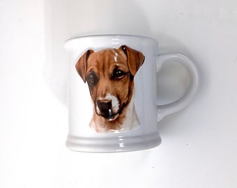 Vintage Jack Russell ceramic 3D mug by Barbara Augello