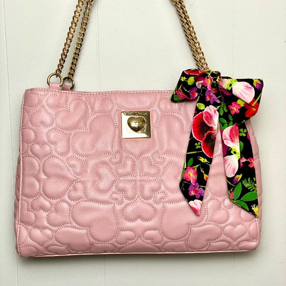 Betsey Johnson Quilted Pink Tote and Backpack Set Luv Betsey Johnson Backpack & Pencil Pouch Bag Quilted  main image 2