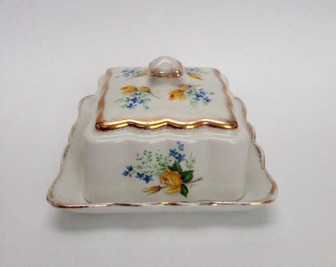 Vintage Covered Butter Dish Old Foley James Kent LTD Etsy