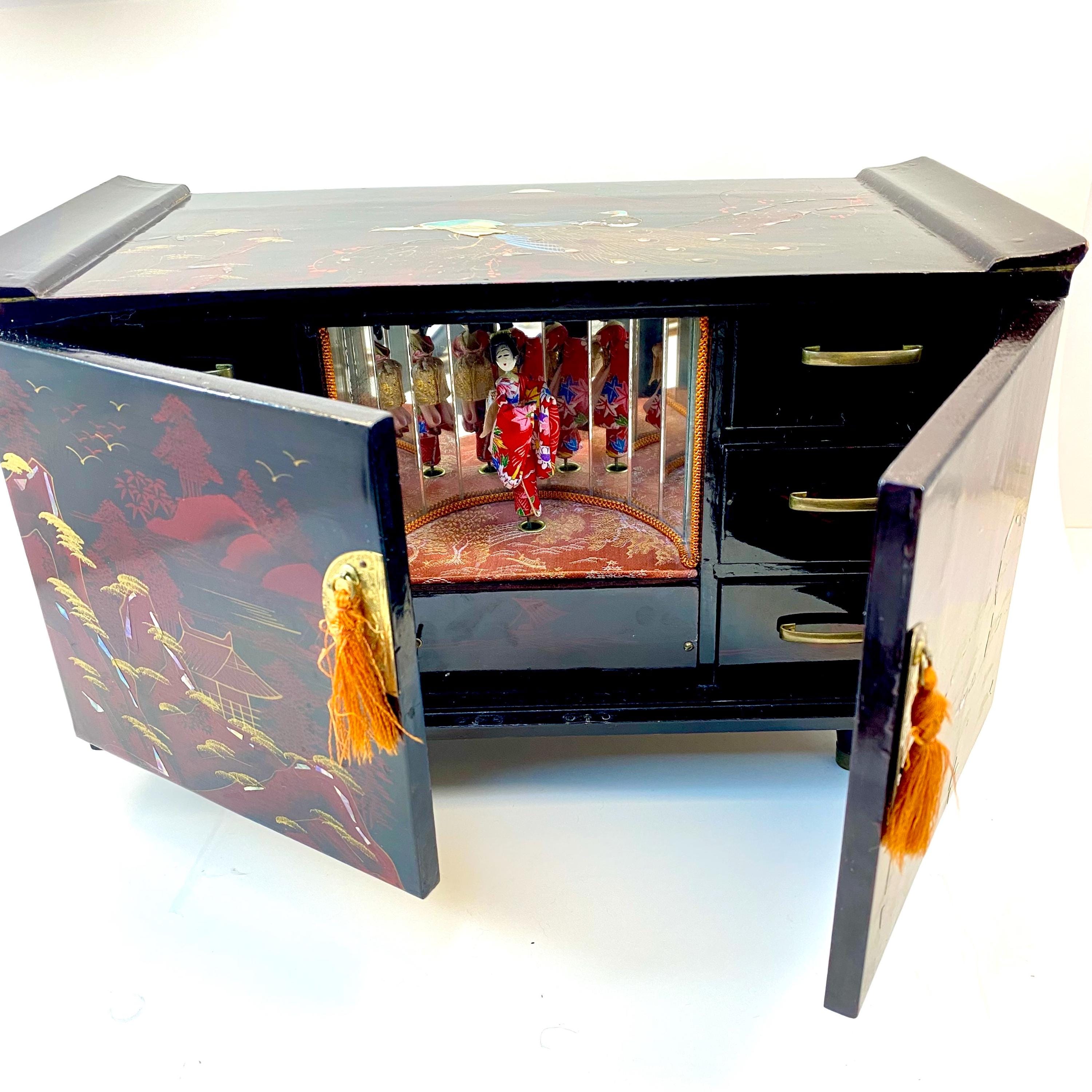 Japanese Black Lacquer Music Box - Etsy