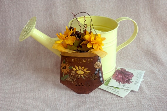 Sunflower Seed Packet Floral Decoration Door Knob Hanger Etsy