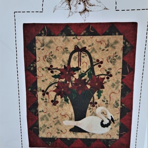 Wool applique pattern Holiday Basket
