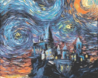 Epic Wizard Starry Night Version - Cross Stitch Pattern