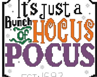 Hocus the Pocus Halloween  - Cross Stitch Pattern