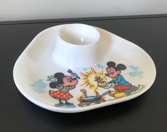 Coquetier Mickey et Minnie vintage