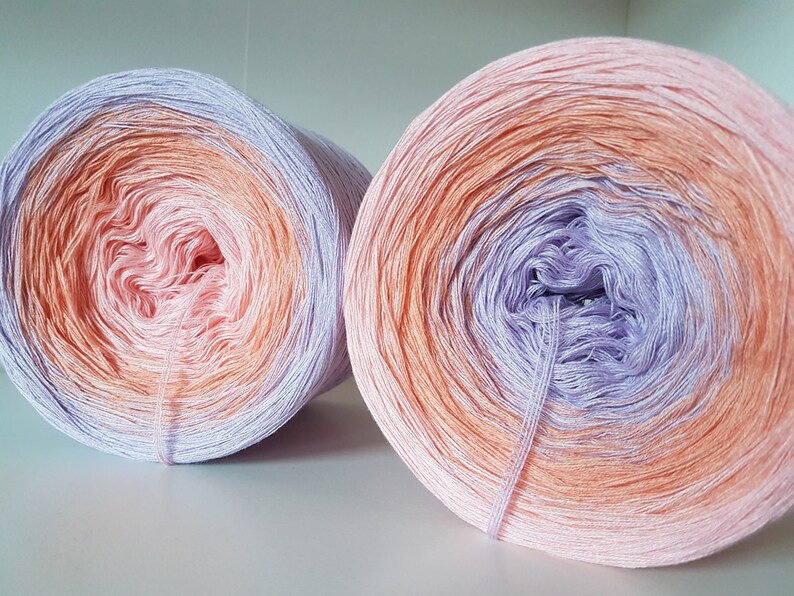 Designer yarn gradient Arela knit crochet handmade