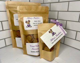 Freeze Dried Dog Treats, Grain Free Dog Treats, Peanut butter, Macaroon, Limited Ingredient, Human Grade, Locally Sourced Ingredients
