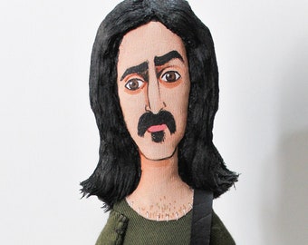 Frank Zappa - Art Dolls - original art - figurative art - collectible doll - gift -  Handmade dolls.
