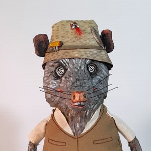kylie / Fantastic Mr Fox , Art Dolls / original art, collectible figurine, Handmade dolls, Decor Gift.