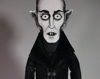 Nosferatu Art Doll | OOAK Handmade Figurine | Classic Horror Vampire Collectible Character Sculpture