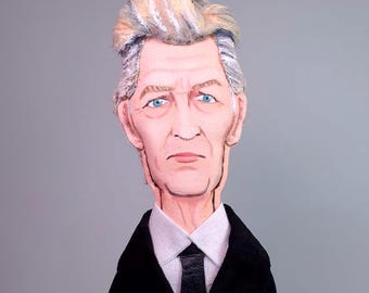 David Lynch Art Doll | OOAK Handmade Figurine | Film Director Collectible Character Sculpture