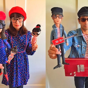 Beställning av konstdocka - Personliga figurer från foto - Unik handgjord present - Skräddarsydd porträttdocka - OOAK karaktärsskulptur