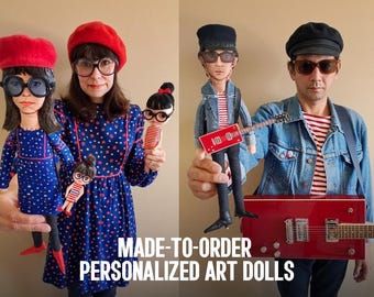 Custom Art Doll Commission - Personalized Figures from Photo - Unique Handmade Gift - Bespoke Portrait Doll - OOAK Character Sculpture