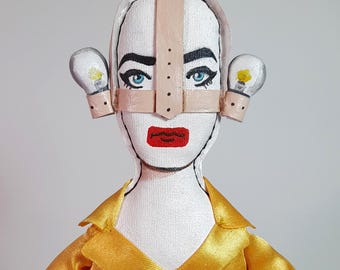 Leigh Bowery Art Doll | OOAK Handmade Figurine | Fashion Icon Collectible Character Sculpture