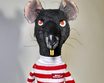 Rat- Art Dolls / Fantastic Mr. Fox / original art - figurative art - collectible doll - gift - Handmade dolls.