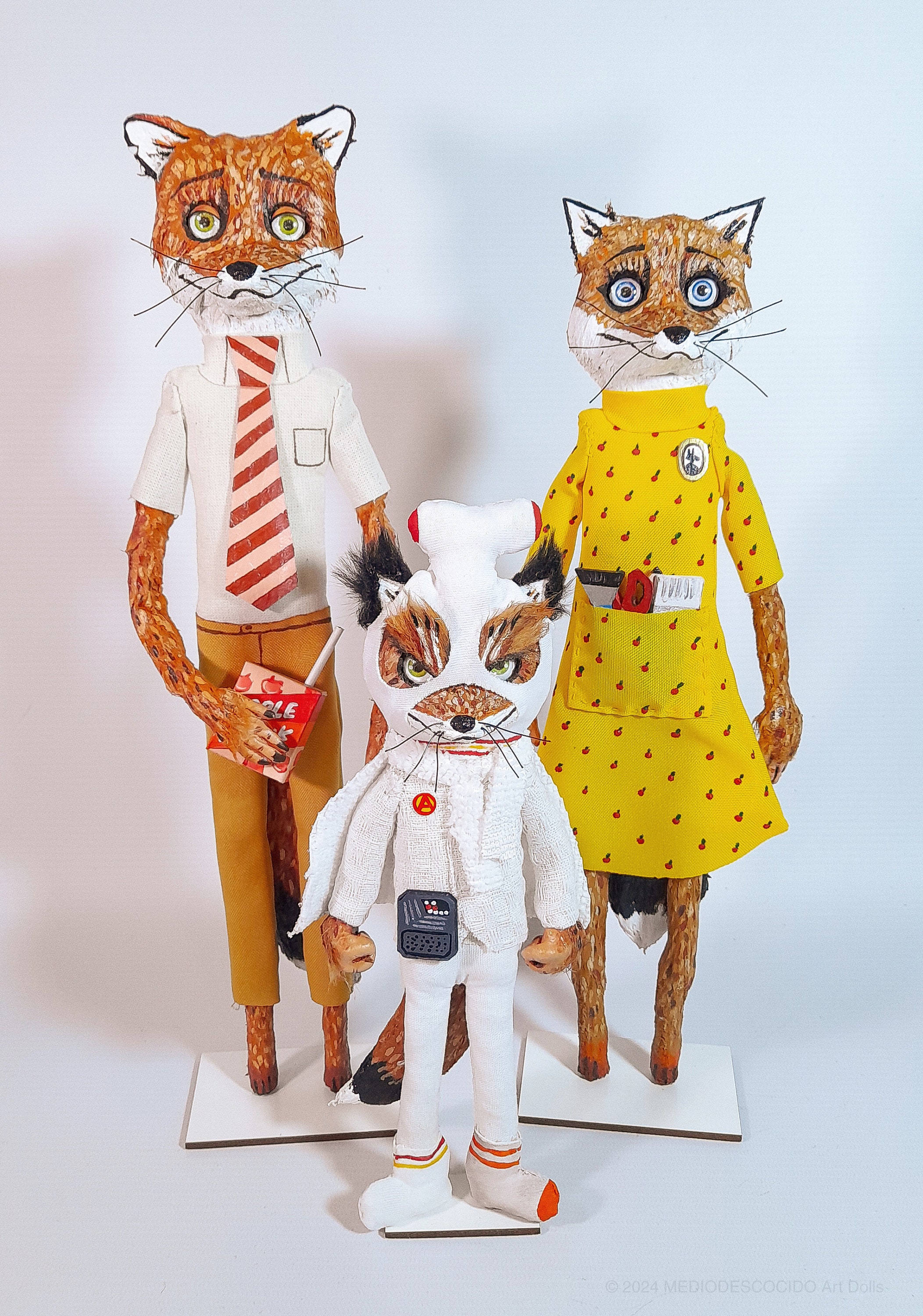 ファンタスティック Mr. Fox、アートドール。 / フィギュア 3 体