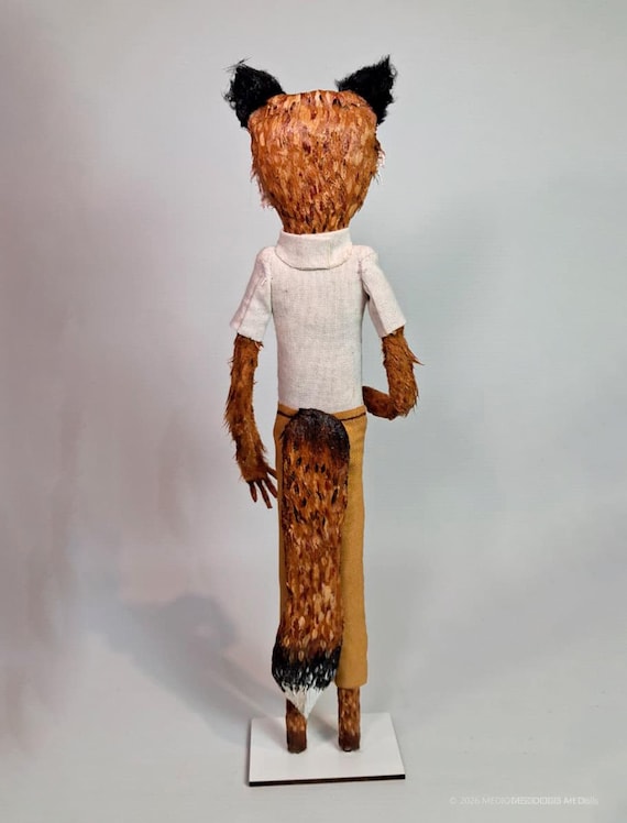 Fantastic Mr. Fox Art Dolls - Handmade - Original Art