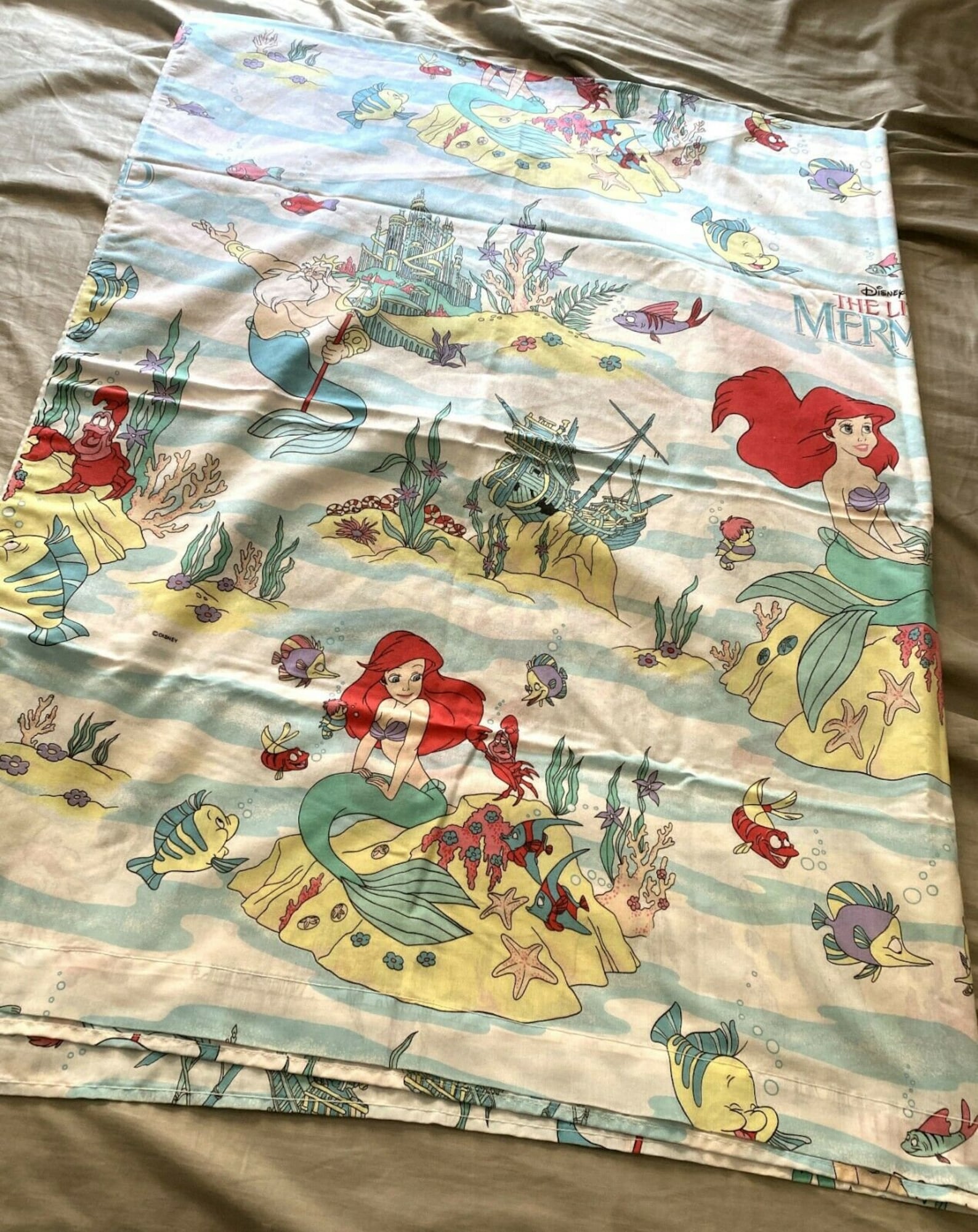 Vintage 90s The Little Mermaid Twin 6 Piece Bedding Set Etsy