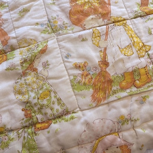 Vintage 1970s Sarah Kay Comforter Twin Size Holly Hobbie