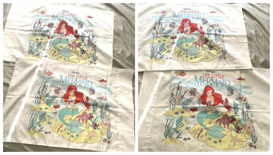 Vintage 90s The Little Mermaid Twin 6 Piece Bedding Set Etsy