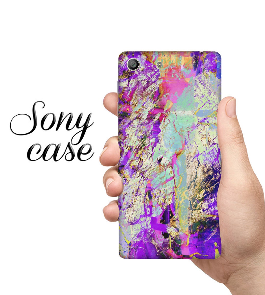 Jasje pizza afstuderen Xperia Z3 Purple Marble Case Sony M4 CASE Sony M5 Case - Etsy
