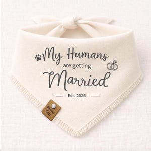 Wedding Announcement Dog Bandana: Engagement Reveal, Save the Date