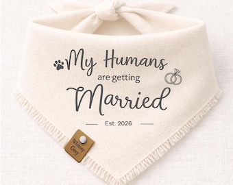 Wedding Announcement Dog Bandana: Engagement Reveal, Save the Date