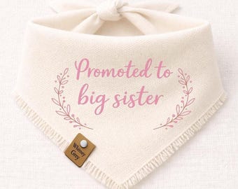 Dog Bandana, Promoted to Big Sister, Modern Neutral