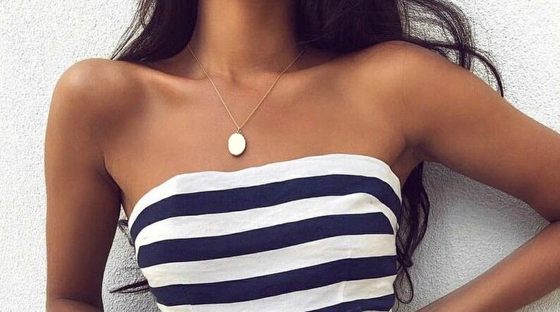 Suspended Oval Necklace Personalized Hammered 1 14k Gold Fill Sterling Silver Monogram Necklace Initial Necklace 14 15 16 17 18