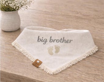 Dog Bandana, Big Brother, Modern Neutral