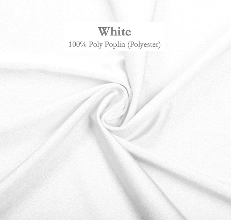 a close-up view of a white fabric, possibly a polyester material, with a slight curl and texture.