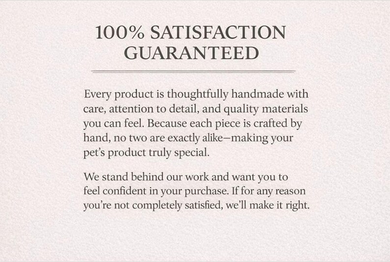 a sign that says, 100 % satisfaction guaranted