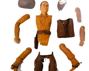 Johnny West Action Figure toy doll vintage 1960s Louis Marx cowboy western 12 inch 12" PARTS AND ACCESSORIES mixed lot BM3