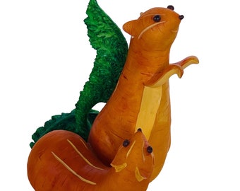 Home Grown figurine Enesco Anthropomorphic animal vegetable Carrot Chipmunks vtg