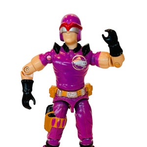 GI JOE HASBRO Cobra vintage actiefiguur originele losse militaire 1987 Sea Slug Ray Navigator Purple