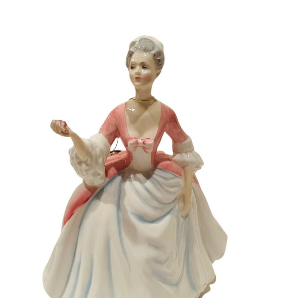 Royal Doulton Figurine vintage England porcelain vtg statue sculpture limited edition retired 3266 Diana SIGNED Peggy Davis 1985 tag roses